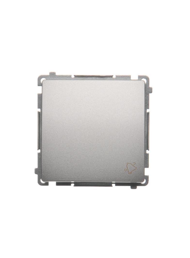 Simon Basic Przycisk dzwonek 16A z. śrub. srebrny mat