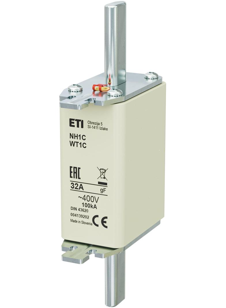 WT-1C/gF 32A E - Wkładka topikowa przemysłowa szybka