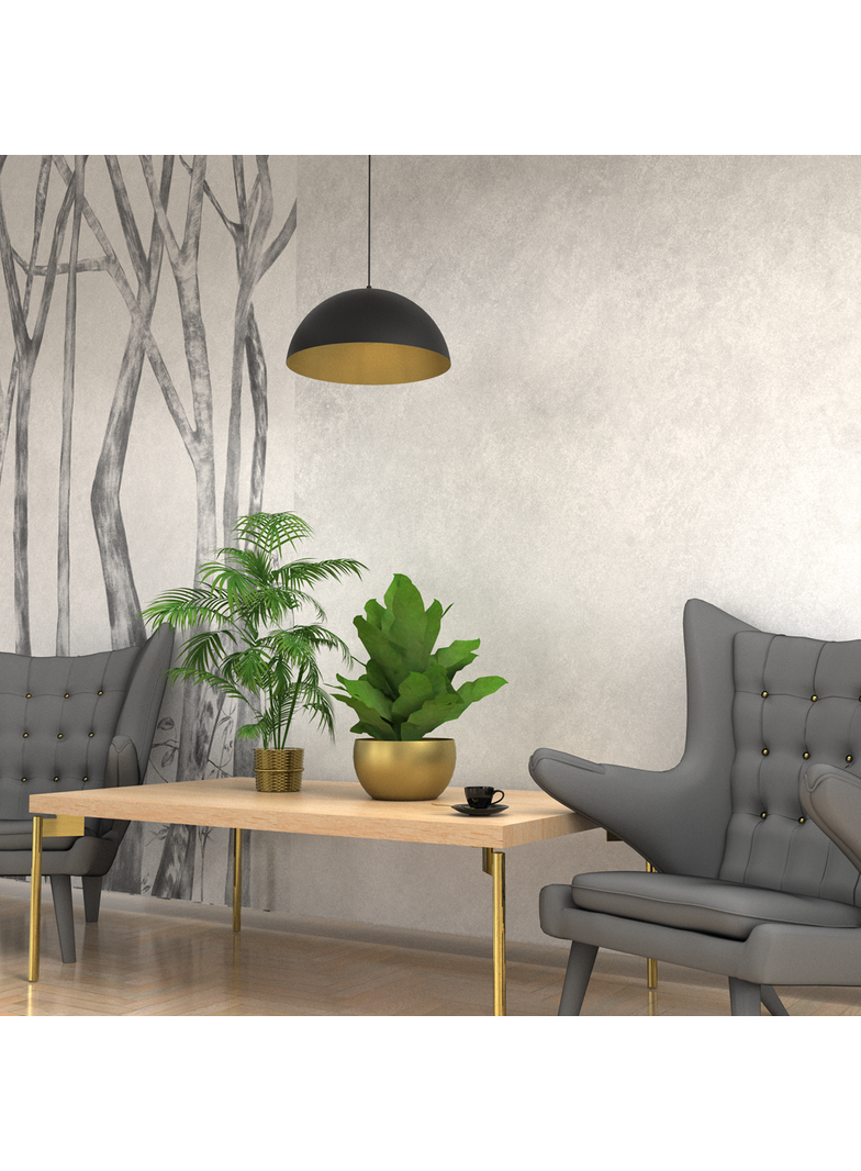 Milagro lampa wisząca Beta E27 czarno/złota MLP7896