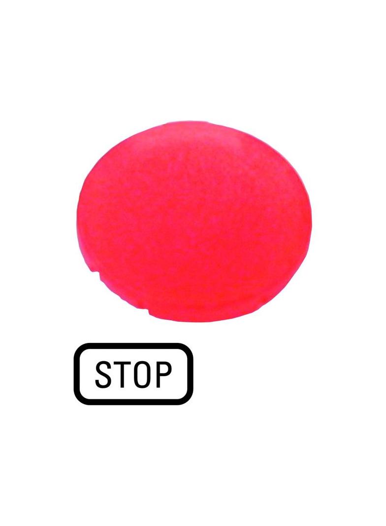 M22-XDL-R-GB0 Soczewka do przycisku 22mm płaska czerwona z opisem /STOP/ 218326 EATON