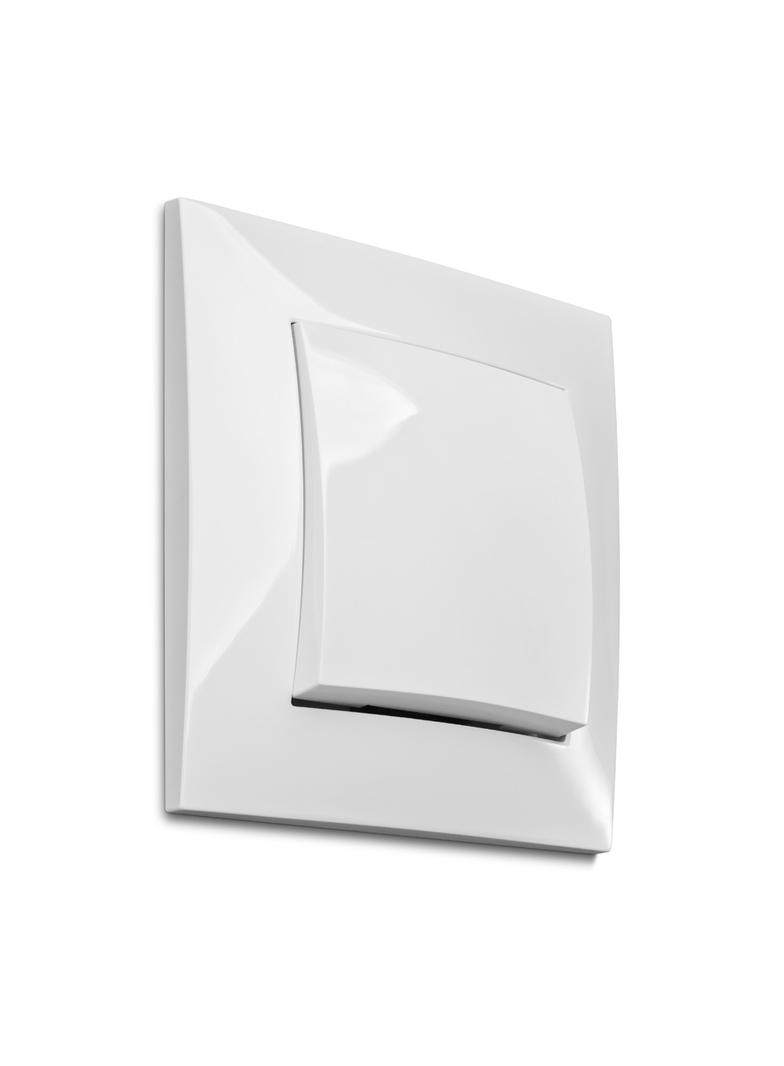 CARLA łącznik jednobiegunowy biały