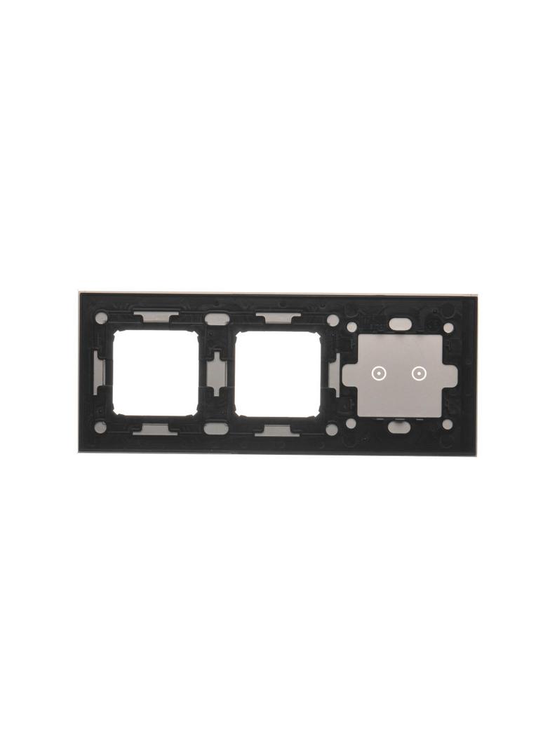 Simon 54 Touch Panel dotykowy S54 Touch 3 moduły 2 pola dotykowe poziome + 2 otwory na osprzęty S54 srebrna mgła DSTR3200/71 KONTAKT