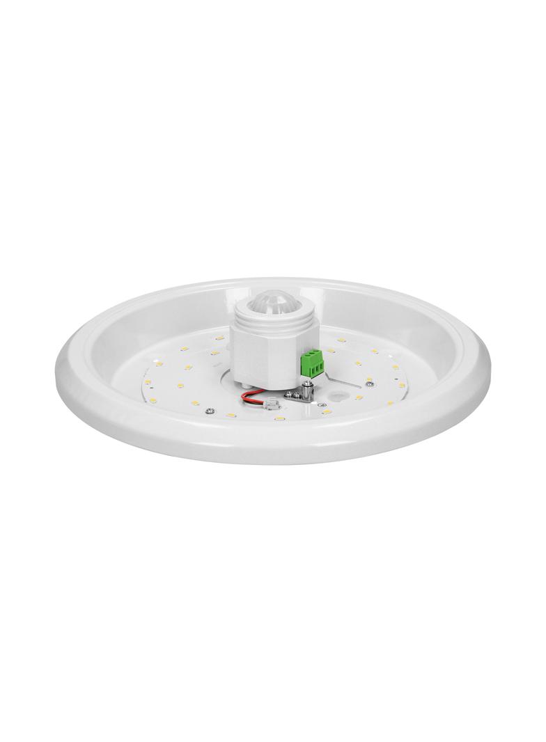 ZONDA LED 16W, plafon z czujnikiem ruchu, 1100lm, IP20, 4000K, poliwęglan mleczny, biały AD-PL-6076WLPMR4 ORNO