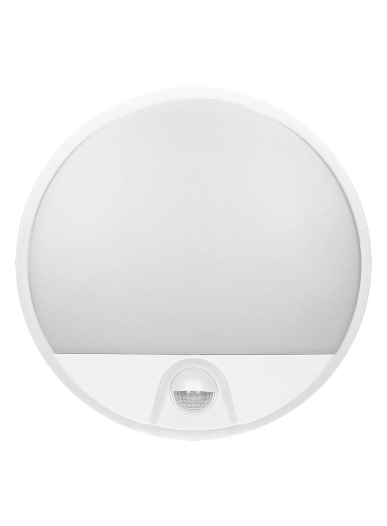 AGAT LED 10W, oprawa ogrodowa z czujnikiem ruchu 140st, 850lm, IP54, 4000K, biała AD-OP-6111WLPMR4 ORNO