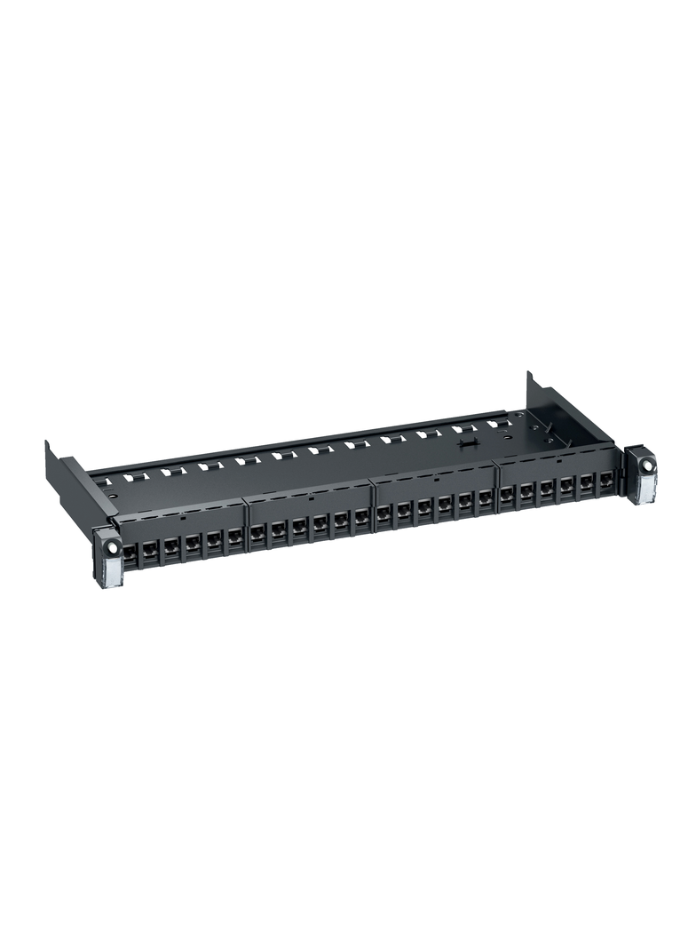 Panel miedziany S-one basic, wyposażony, 1U, RAL7016, Kat6a, 24złącza, RJ45, STP
