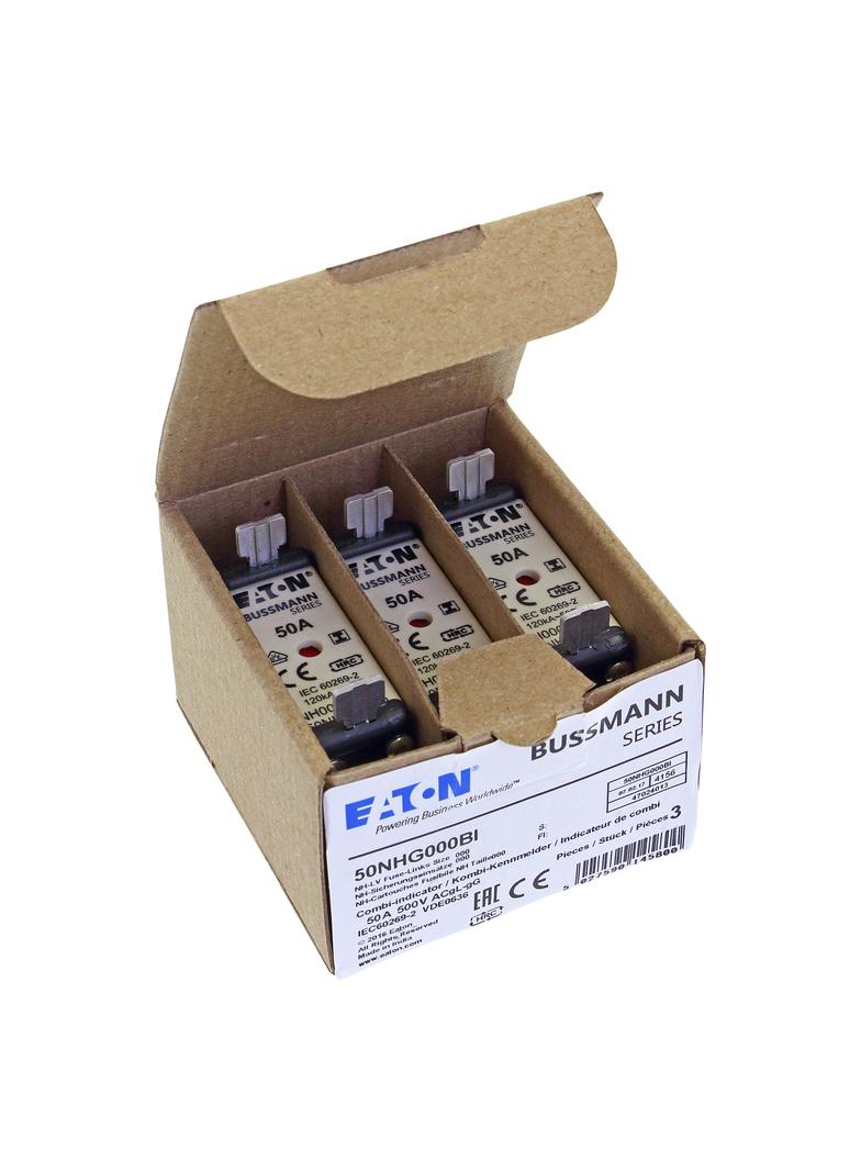 50NHG000BI Wkładka NH 50A 500V GL/GG rozmiar 000 50NHG000BI EATON