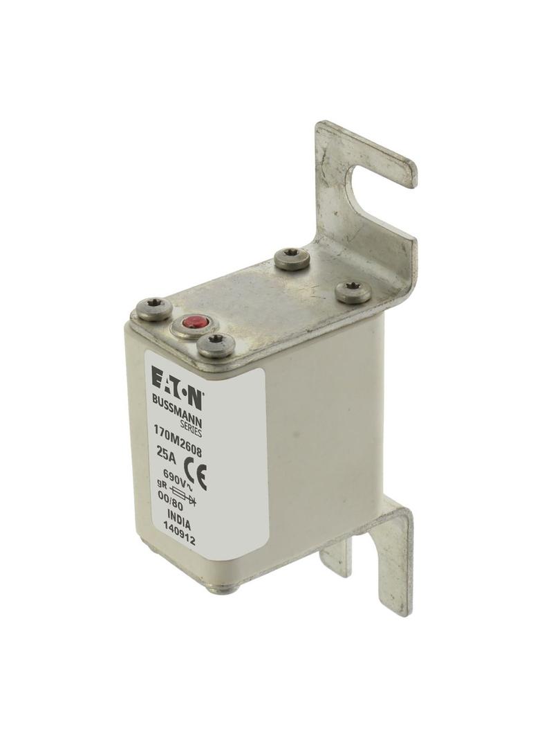 25A 690V IEC gR 00/80 SQ. BODY IND. FUSE Wkładka szybka 25A AC 690V DIN 00 30x51x100 mm g 170M2608 E