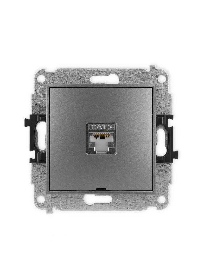ICON Mechanizm gniazda komputerowego pojedynczego 1xRJ45, kat. 6, ekranowany, 8-stykowy, bez pola op
