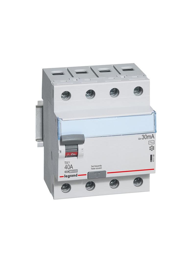 WYŁĄCZNIK RÓŻNICOWOPRĄDOWY P 304 4P 40A 30MA TYP AC SERII TX3, Legrand