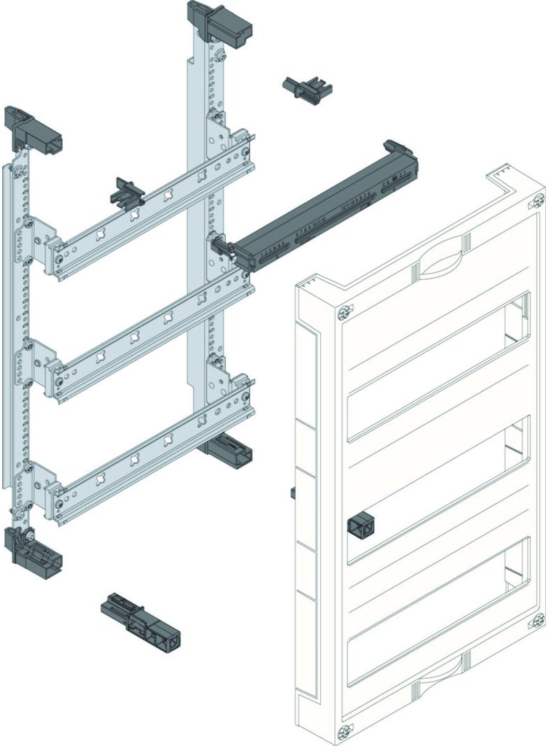 univers N Blok dla pól licznikowych dla zabudowy szer. z zac. PE/N 450x250mm UD31B4 HAGER