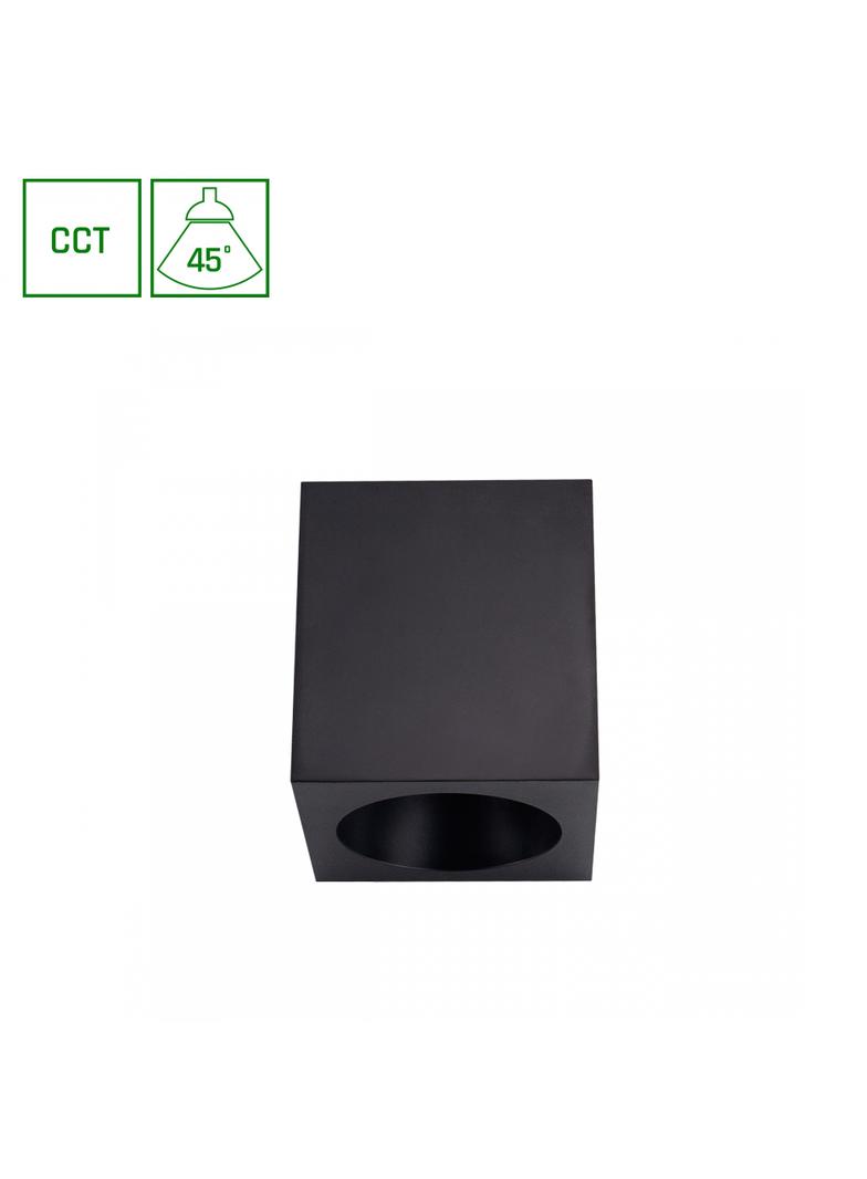 CHLOE COMPLETE NATYNKOWA 7W CCT 230V 45ST IP20 UGR<19 90x90X100MM CZARNY KWADRATOWA