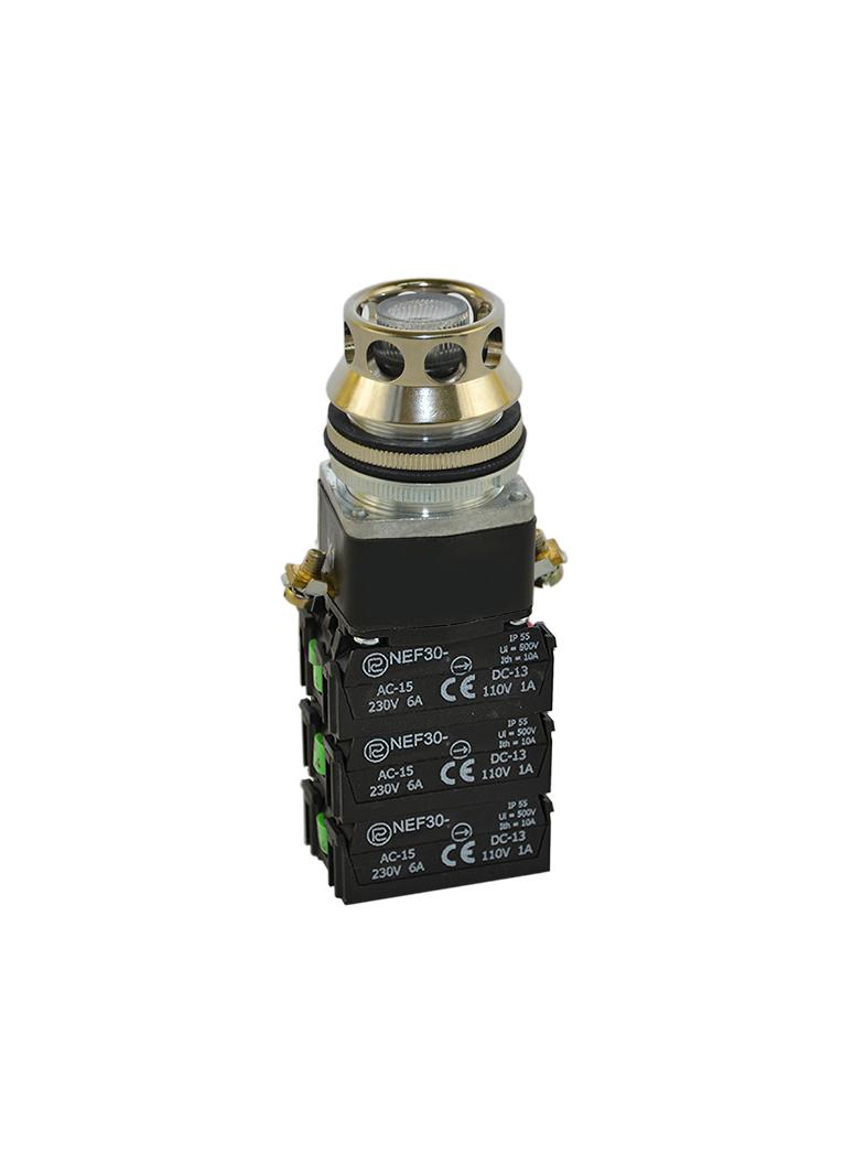 Przycisk NEF30-UKL2X4Y/24V bezbarwny W0-NEF30-UKL 2X4Y B PROMET