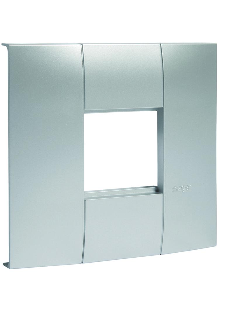 tehalit.LFF Ramka pojedyncza 45x45mm do LFF40/60110 aluminium LFF71H110ALU HAGER