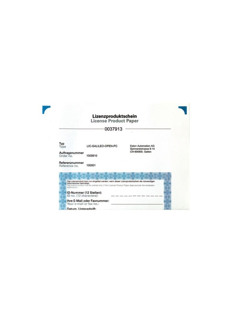 LIC-GALILEO-OPEN-PC Licencja na system Galileo na komputer PC dowolnego producenta 140385 EATON