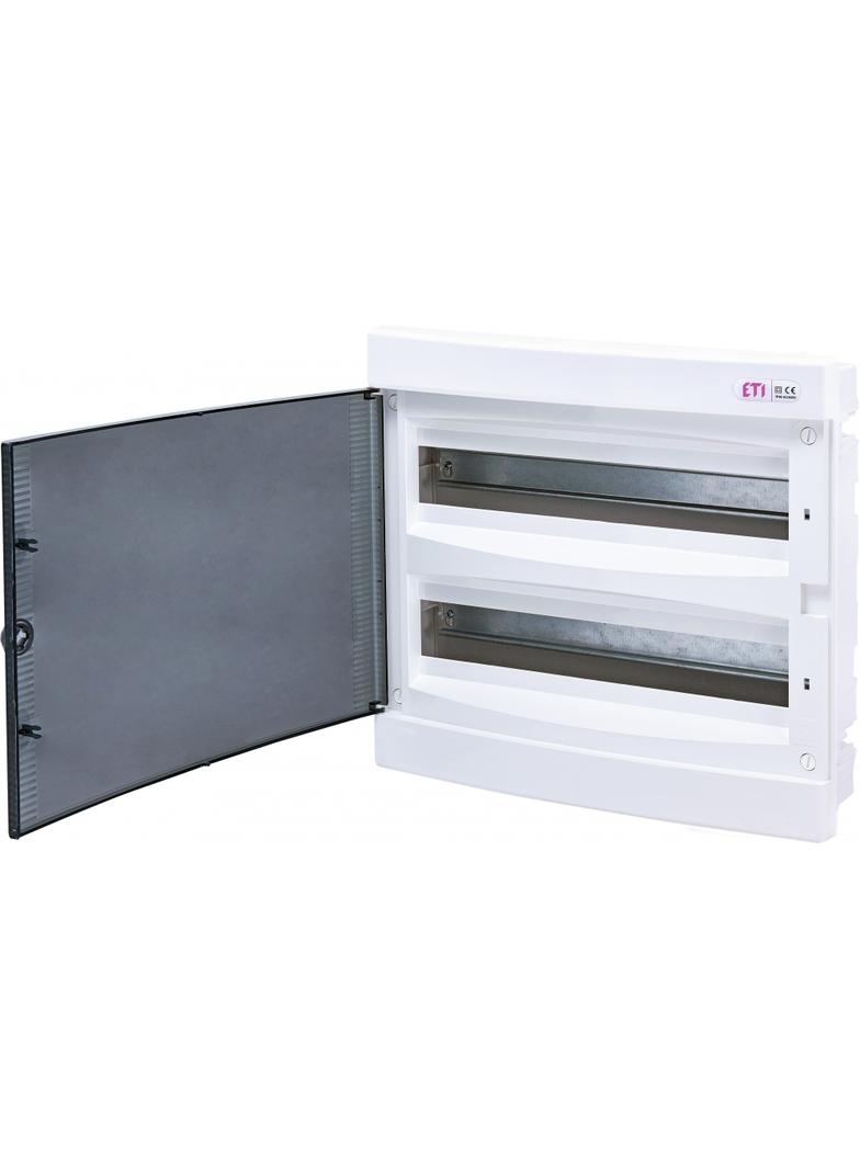 Rozdzielnica podtynkowa 2x18 drzwi transparentne ECM 2x18PT-s 001101087 ETI