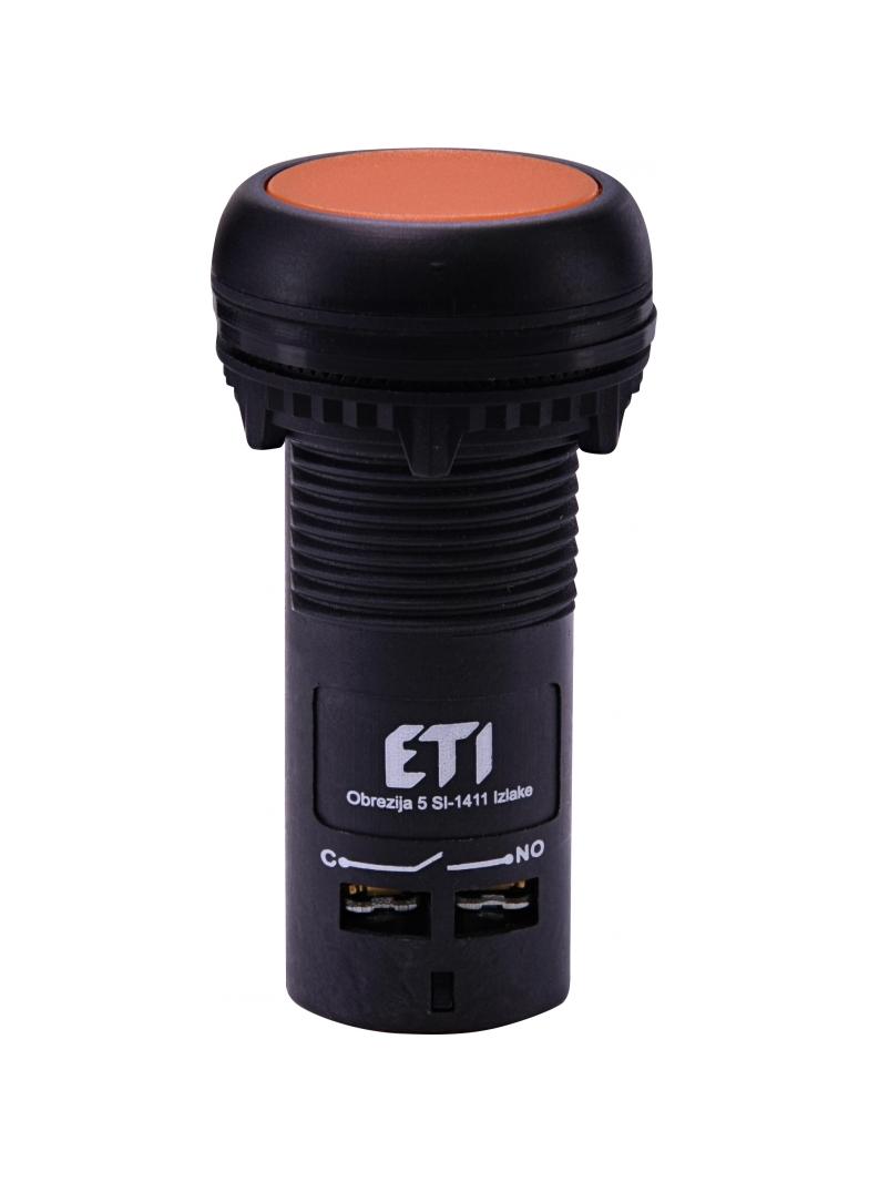 ECF-11-A - Przycisk kompaktowy z guzikiem krytym, 1NO+1NC, Pomarańczowy