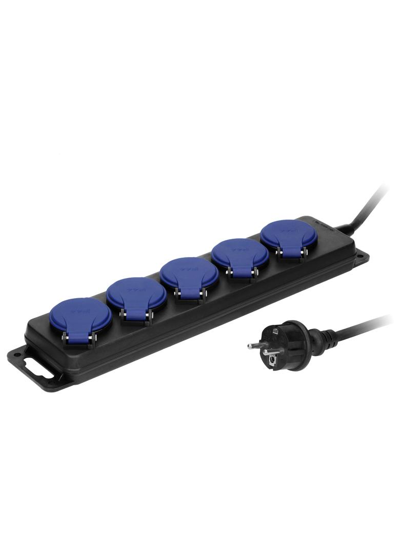 Przedłużacz warsztatowy bryzgoszczelny IP44 5 gniazd z/u IP44 przewód gumowy H05RR-F 3x1,5mm2 OR-AE-13297/3M ORNO