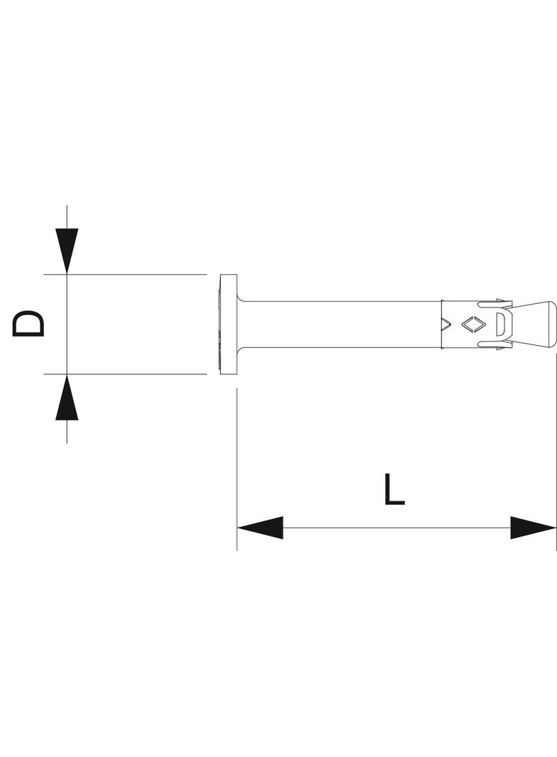 N-K 6-5-10/44, Kotwa wbijana 6x44