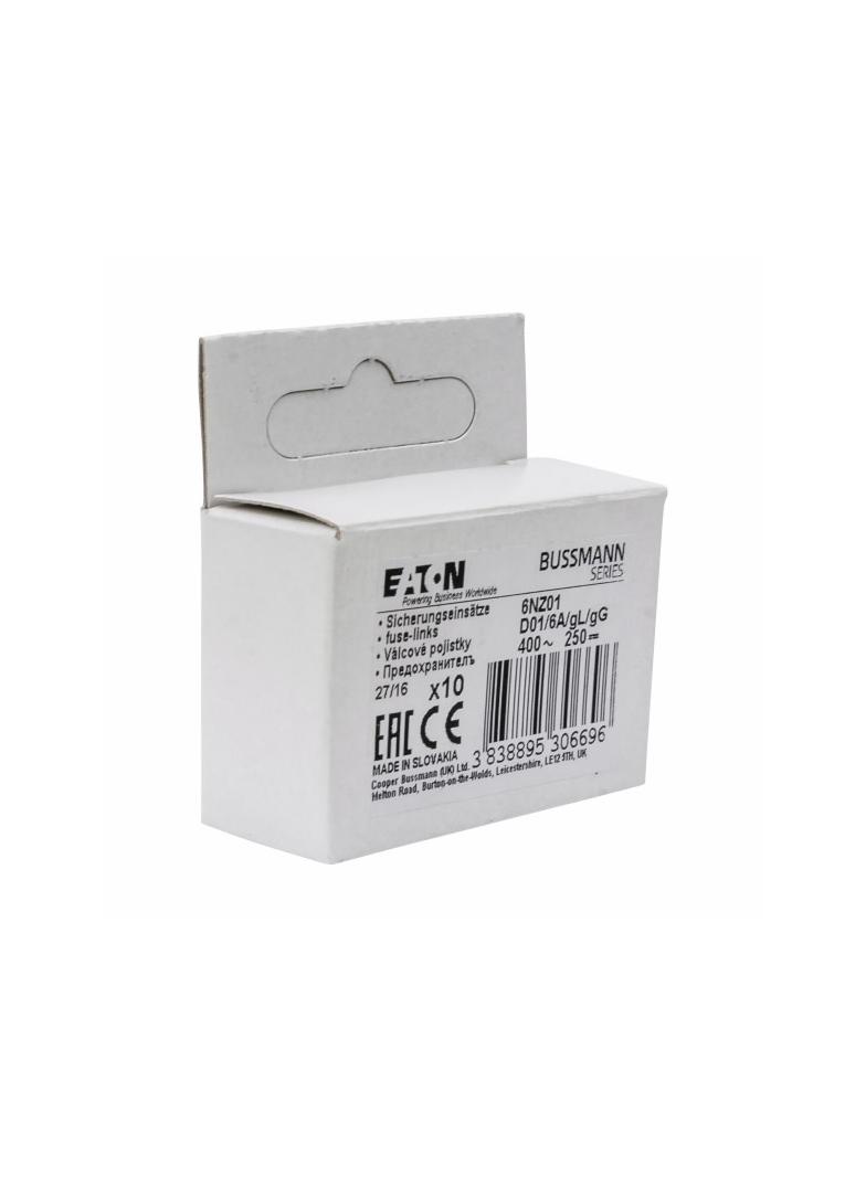 FUSE-D01 6A T GL/GG 400VAC E14 Wkładka D01 6A T GL/GG 400VAC E14 6NZ01 EATON