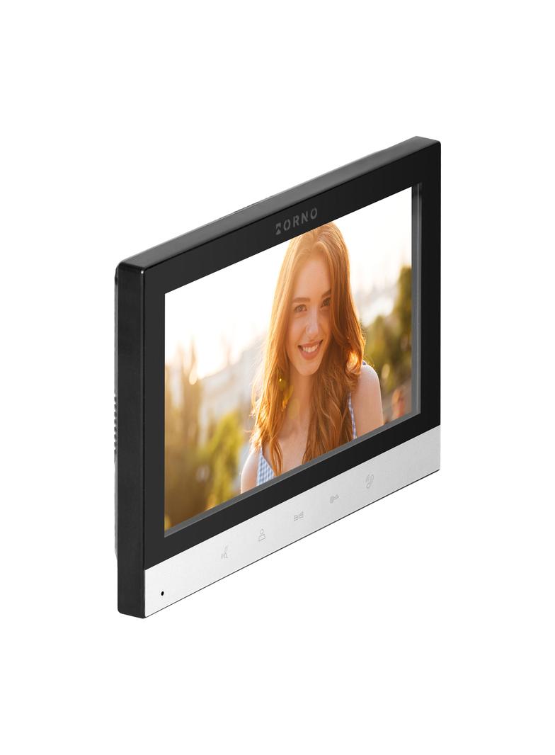 ALERTO, zestaw wideodomofonowy, bezsłuchawkowy, panel dotykowy 7'' LCD, z gniazdem na kartę pamięci OR-VID-MD-1084/B ORNO