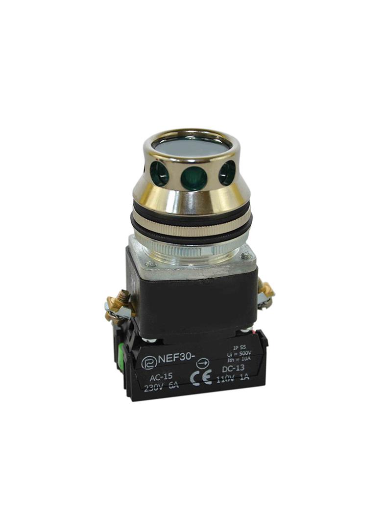 Przycisk NEF30-KLD 2X/24V-230V zielony W0-NEF30-KLD 2X Z PROMET