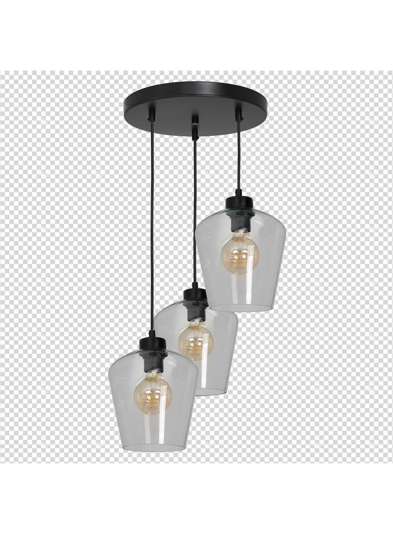 Milagro lampa wisząca Santiago Clear 3xE27 czarna MLP6611