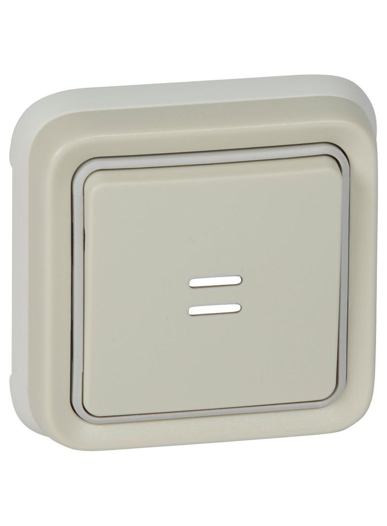 PLEXO55 PRZYCISK PODŚWIETLANY BIAŁY 10AX-250V~ - KOMPLET PODTYNKOWY, Legrand