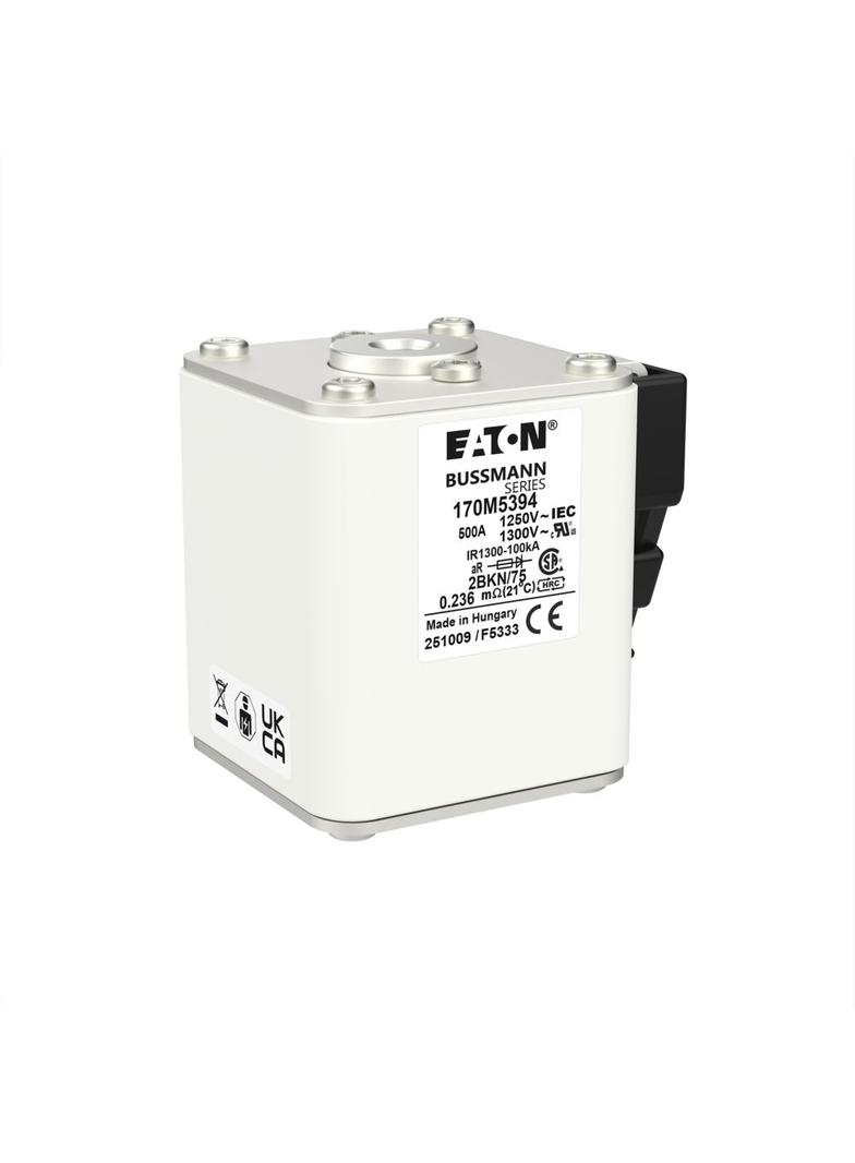 FUSE 500A 1250V 2BKN/75 AR CU Wkładka szybka 500A AC 1250V rozmiar 2 61x75x77 mm aR IEC UL 170M5394