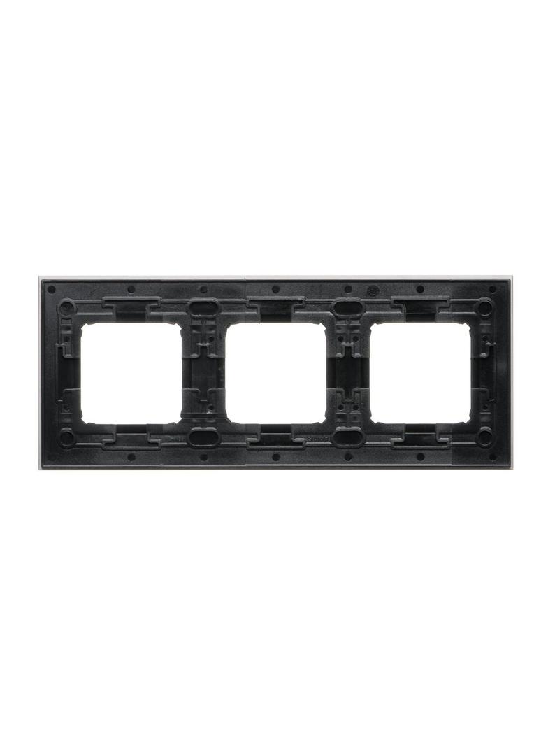 Simon 54 NATURE WMDZ-0130xS-081 Ramka 3-krotna Nature-Metal, SATYNOWA NOC, IP20/IP44. (IP44-należy z DRN3/81 KONTAKT