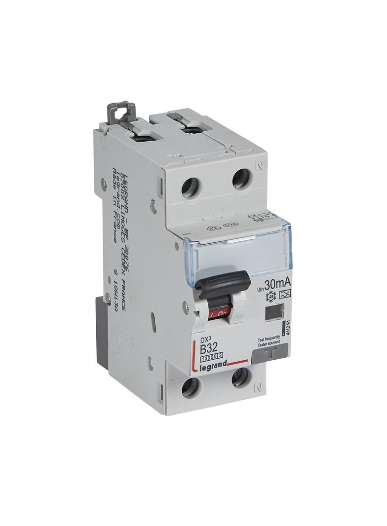 WYŁĄCZNIK RÓŻNICOWONADPRĄDOWY P 312 2P B 32A 30MA TYP A 10KA SERII DX3, Legrand