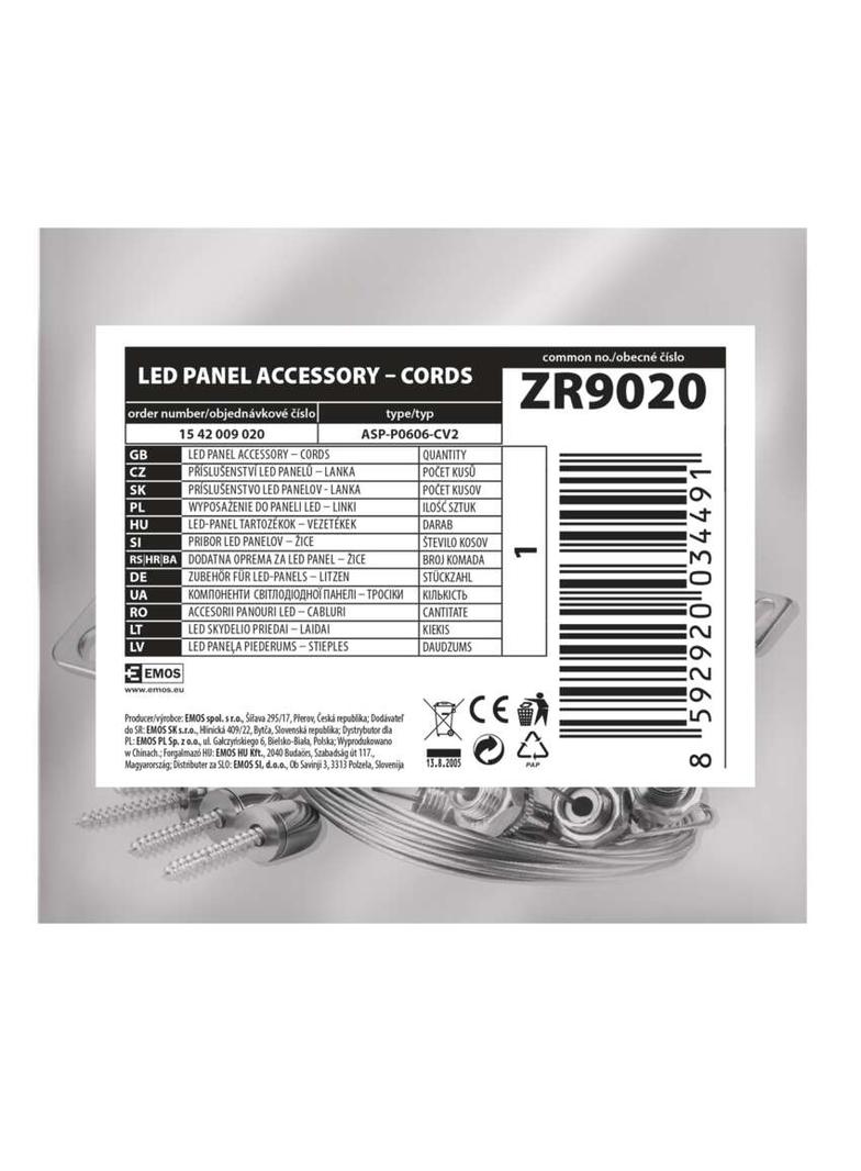 Linki do LED PANEL 60x60 ZR9020 EMOS