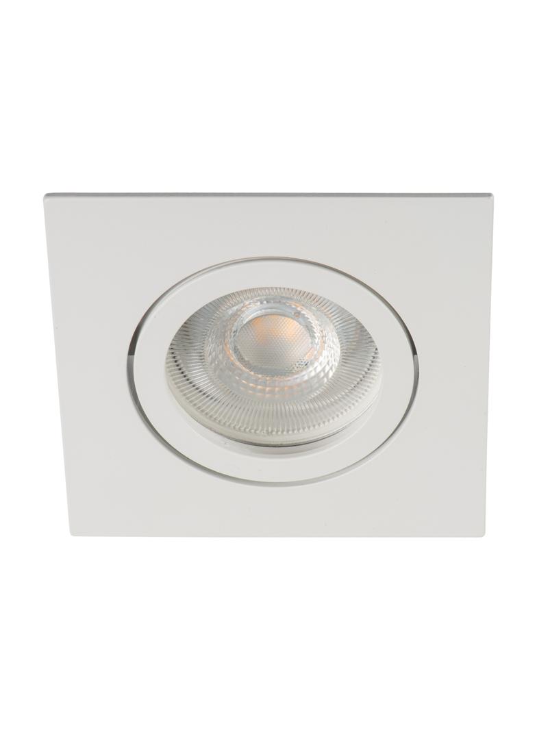 DALLA DTL-W Oczko sufitowe DALLA DTL-W kwadratowy stop aluminium kolor biały 1XGx5,3/GU10 22435 KANLUX