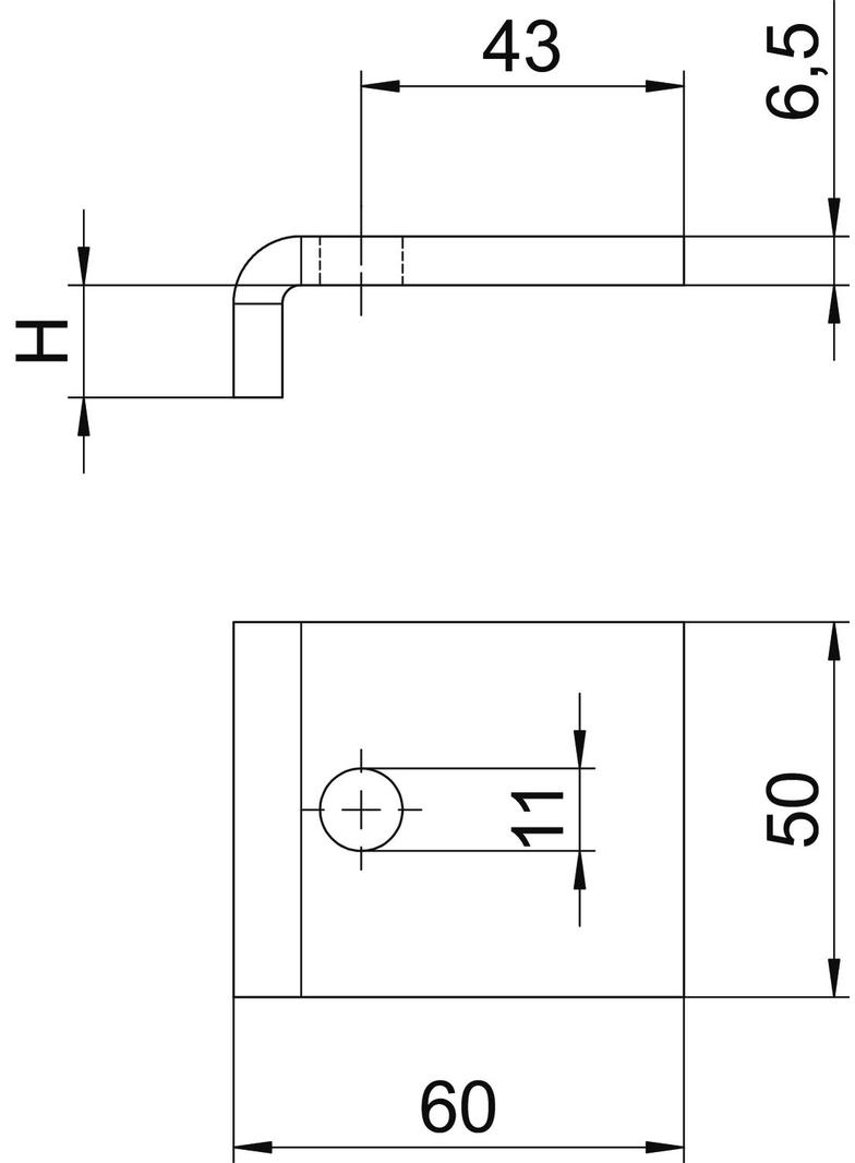 NAKŁADKA ZACISK.T10MM, 50X6,5 FT