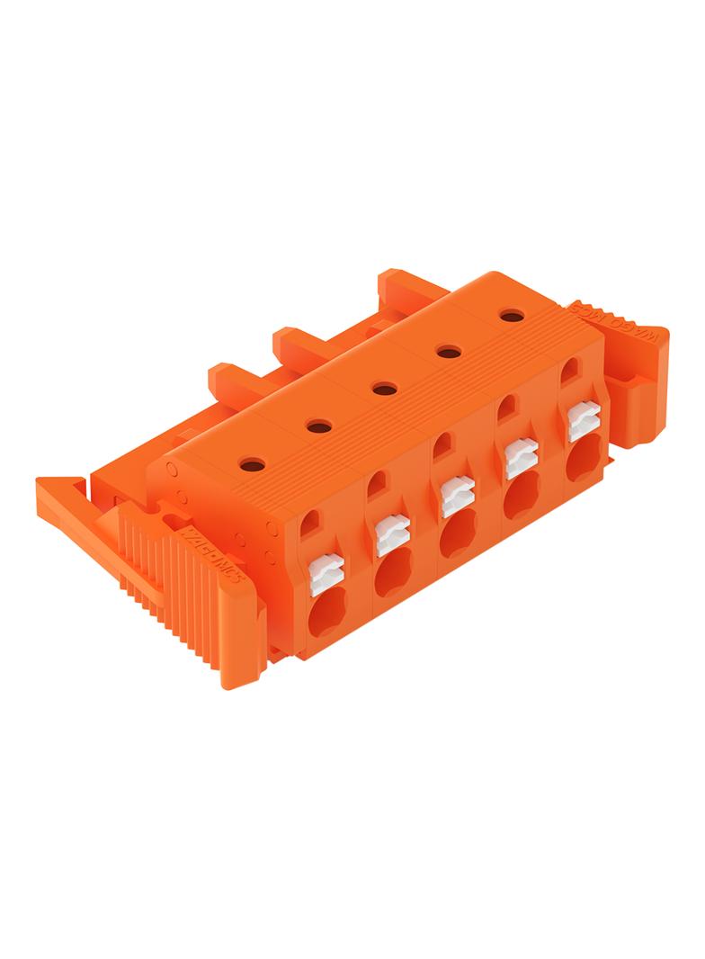 1-przewodowe gniazdo przycisk Push-in CAGE CLAMP pomarańczowa /50szt./ 2231-705/037-000 WAGO