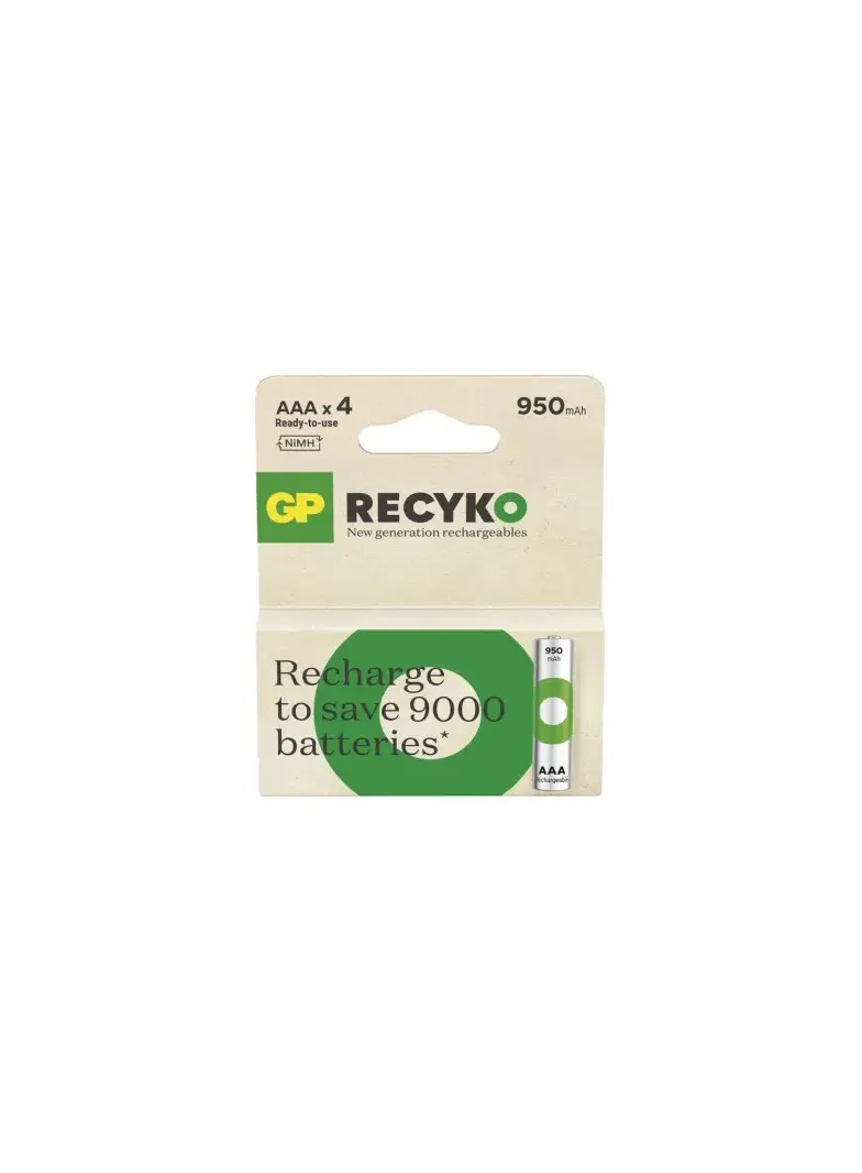 GP Akumulatorek ReCyko NiMH (niklowo-wodorkowa) 950mAh AAA (R03) /4szt./ EMOS