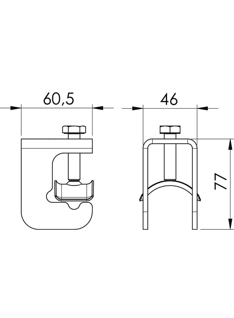 1814 ST D37, Zacisk uziomu z kontrwanienką