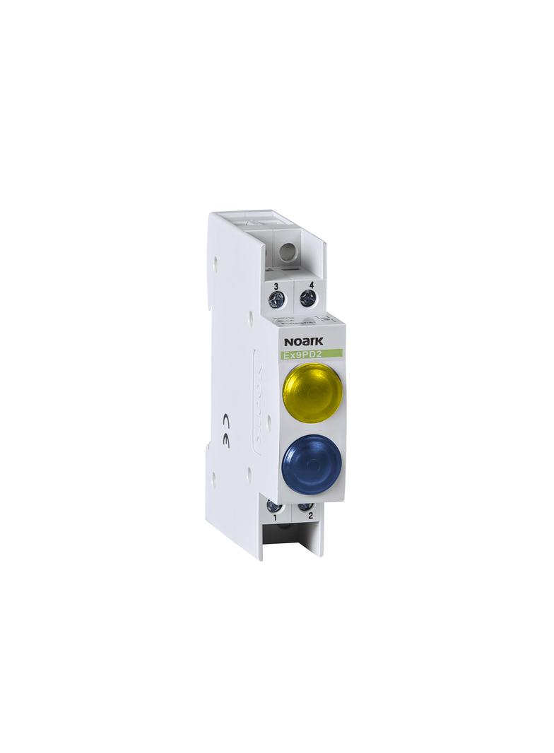 Ex9PD2yb 6.3V AC/DC Lampka sygnalizacyjna 6 3V AC/DC 1 żółta 1 niebieska LED 102504 NOARK