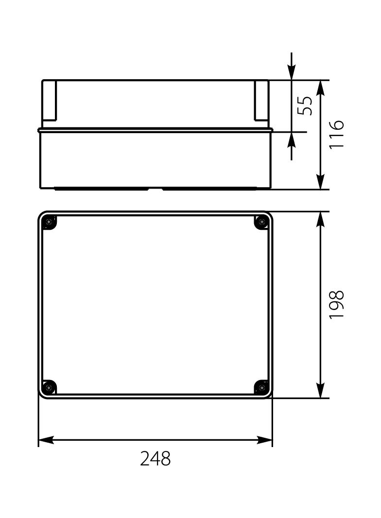 OH-4B.3 obudowa hermetyczna IP65 248x198x116 mm 29.47 OPATÓWEK