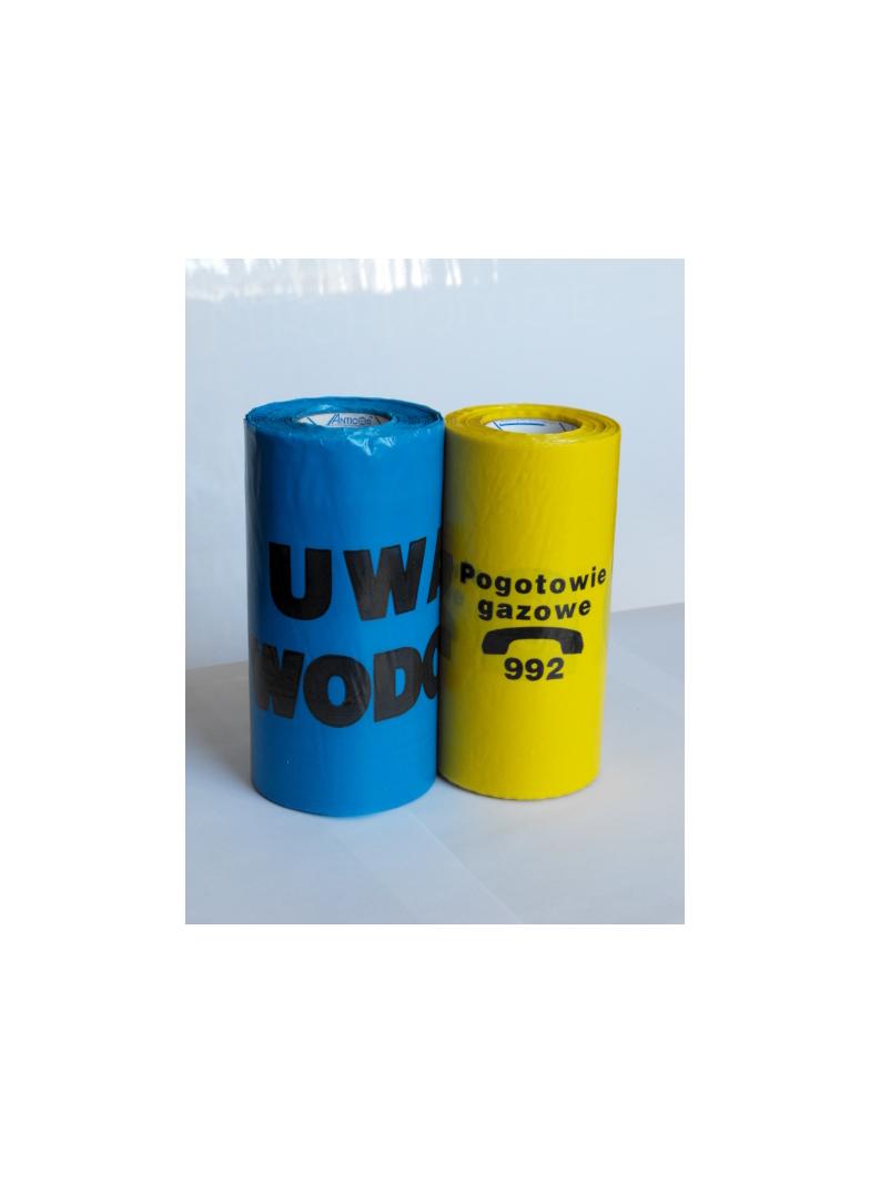 Taśma oznaczeniowa 252 z nadrukiem  żółta szerokość 20 cm