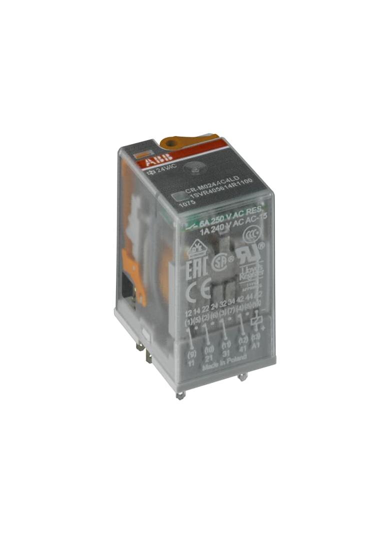 Przekaźnik CR-M230AC4G 4c/o,A1-A2=230VAC, 250V/6A 4 styki złocone 1SVR405618R3000 ABB