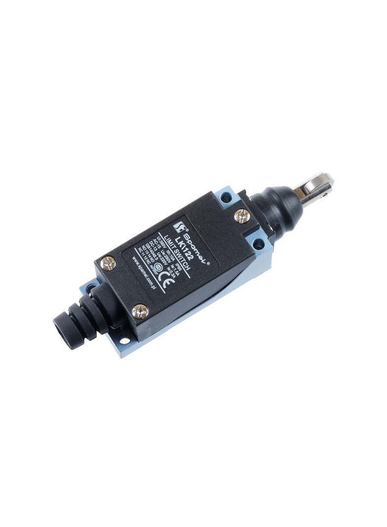 ŁĄCZNIK KRAŃCOWY (METAL / TWORZYWO) POPYCHACZ Z ROLKĄ OBROTOWĄ