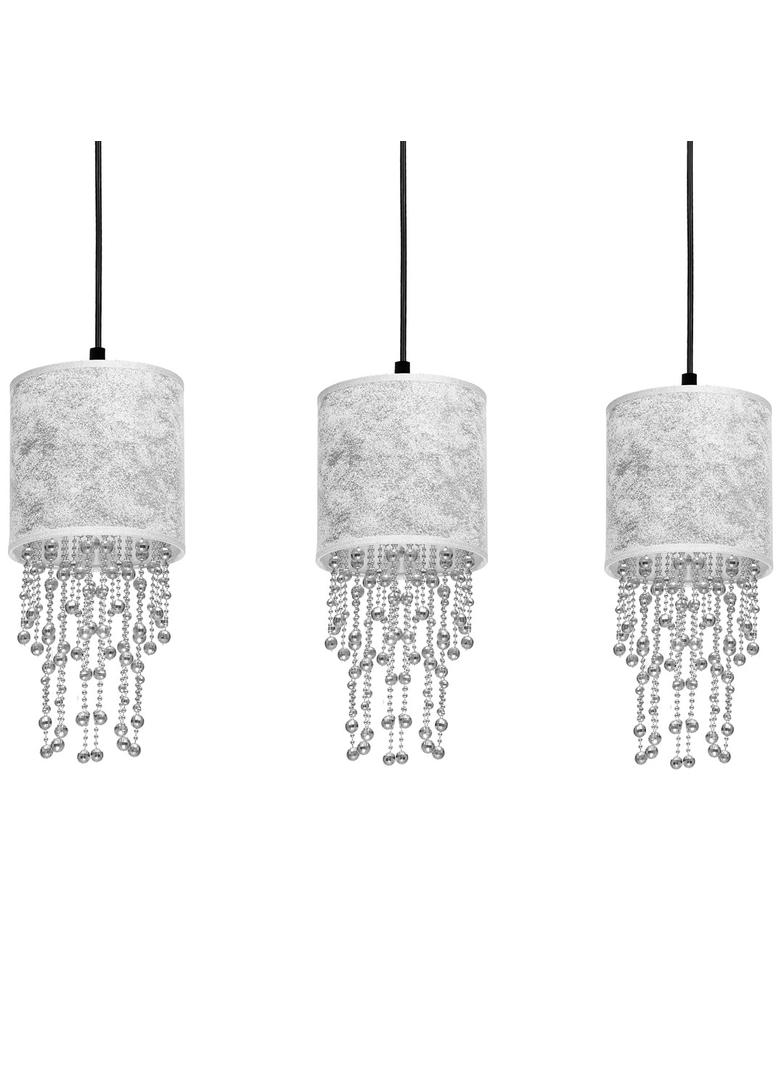 lampa wisząca Almeria 3xE27 srebrno/czarna MLP6435 Milagro
