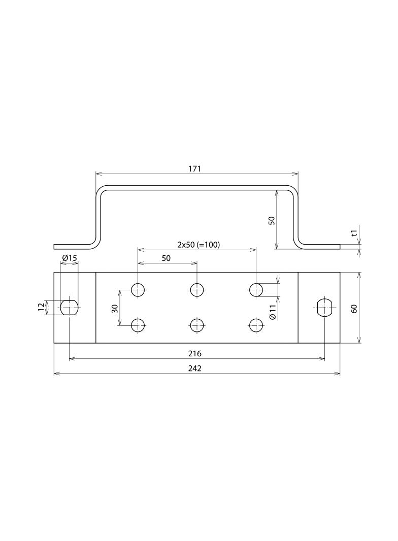 Szyna uziemiająca do 3 przewodów, St/tZn