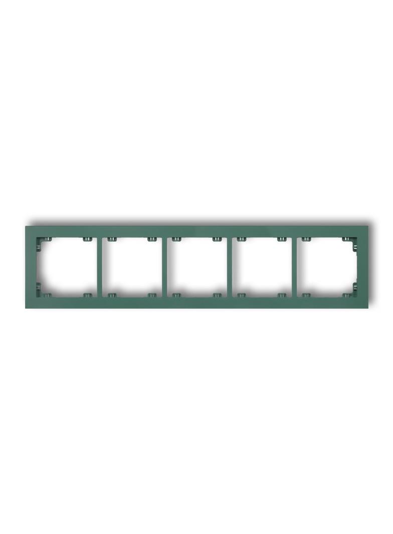 DECO Ramka pięciokrotna z tworzywa DECO Pastel Matt szmaragdowa 51DR-5 KARLIK