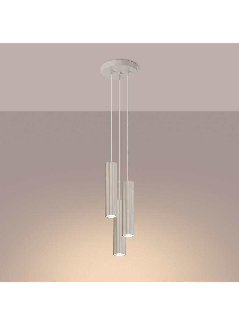 Sollux Lampa wisząca KARBON 3P beżowy SL.1595