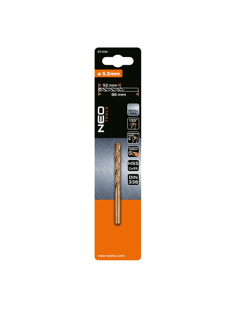 Wiertło do metalu HSS-Co, 5.2 mm
