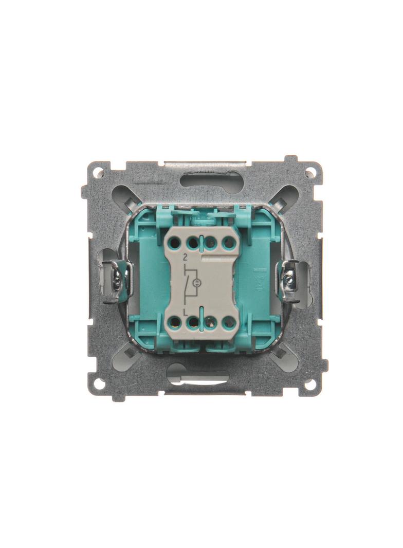 Simon Basic Łącznik pojedynczy jednobiegunowy z podświetleniem LED szybkozłączka srebrny mat BMW1L.01/43 KONTAKT