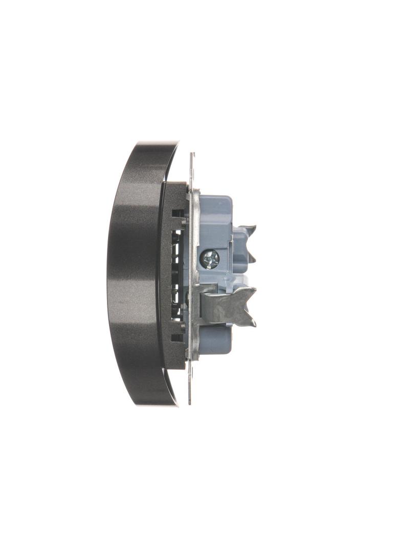 Simon 54 Gniazdo bez uziemienia z przesłonami podwójne 16A z. śrub. antracyt *Do ramek S54 PREMIUM