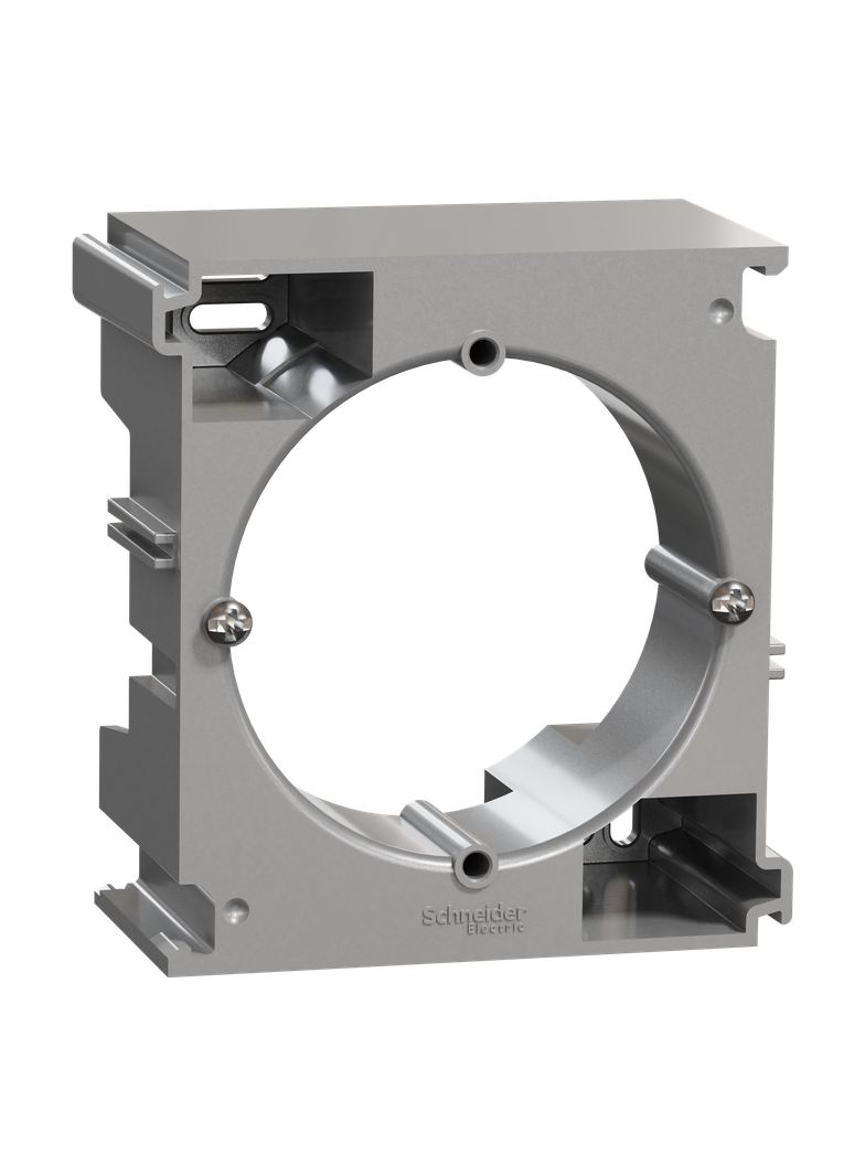 Sedna Design & Elements, podstawa natynkowa rozszerzająca, srebrne aluminium