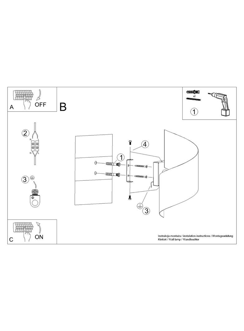 Kinkiet TALASSA czarny